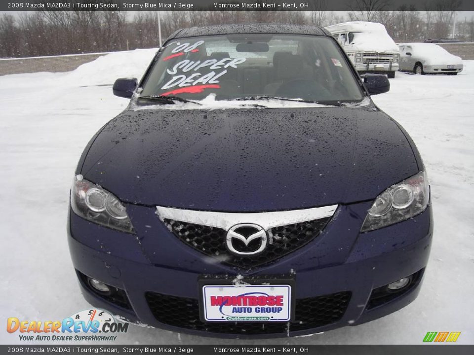 2008 Mazda MAZDA3 i Touring Sedan Stormy Blue Mica / Beige Photo #8