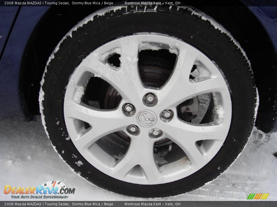 2008 Mazda MAZDA3 i Touring Sedan Stormy Blue Mica / Beige Photo #11
