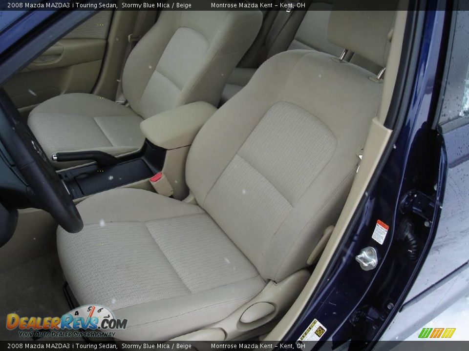 2008 Mazda MAZDA3 i Touring Sedan Stormy Blue Mica / Beige Photo #12