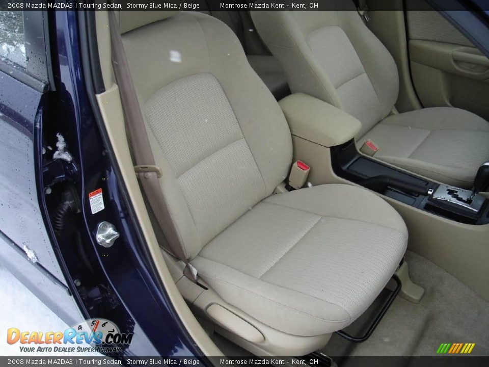 2008 Mazda MAZDA3 i Touring Sedan Stormy Blue Mica / Beige Photo #13