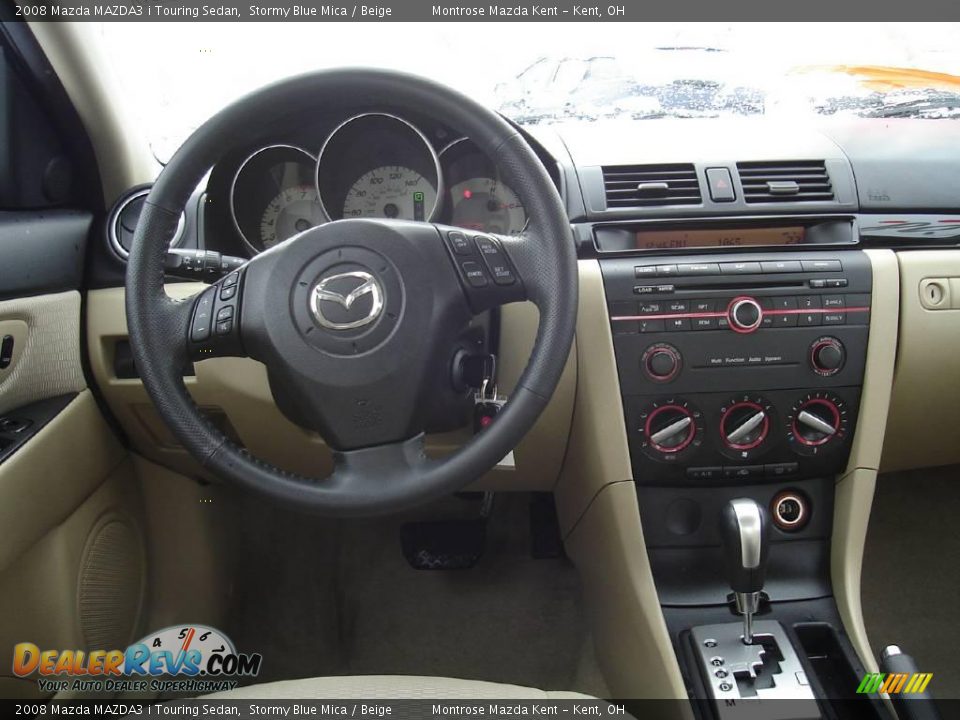2008 Mazda MAZDA3 i Touring Sedan Stormy Blue Mica / Beige Photo #16