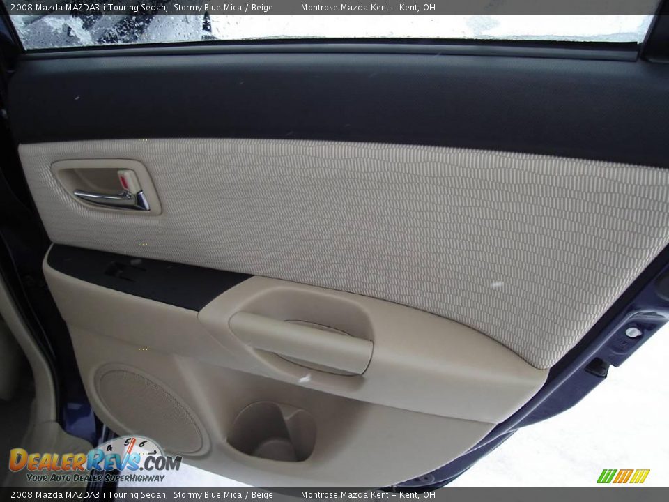 2008 Mazda MAZDA3 i Touring Sedan Stormy Blue Mica / Beige Photo #17