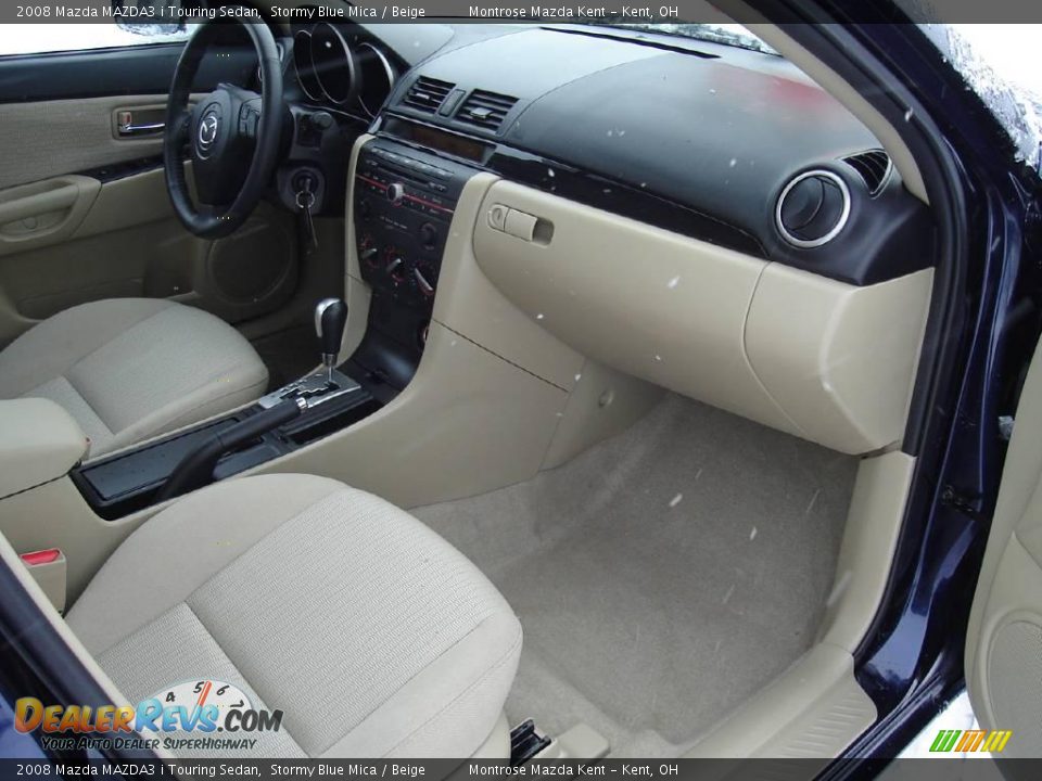 2008 Mazda MAZDA3 i Touring Sedan Stormy Blue Mica / Beige Photo #19