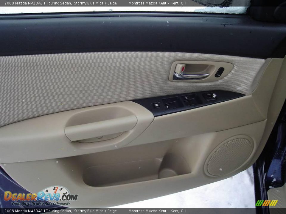 2008 Mazda MAZDA3 i Touring Sedan Stormy Blue Mica / Beige Photo #21