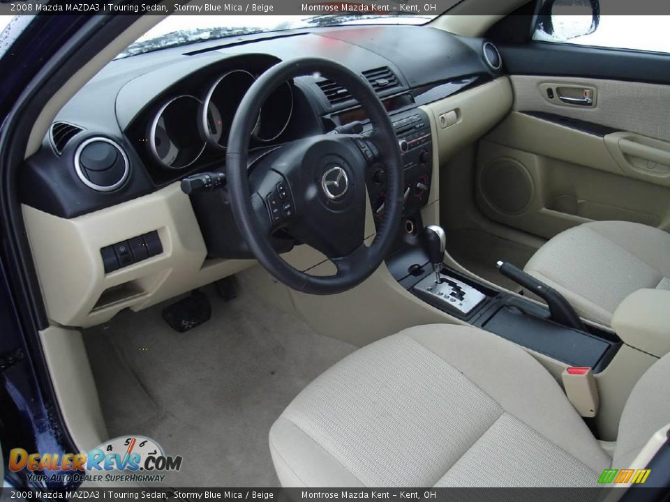2008 Mazda MAZDA3 i Touring Sedan Stormy Blue Mica / Beige Photo #23
