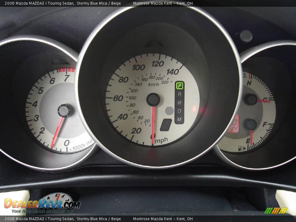 2008 Mazda MAZDA3 i Touring Sedan Stormy Blue Mica / Beige Photo #25