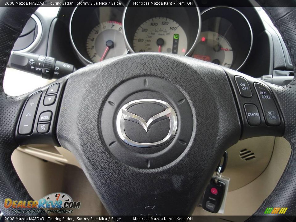 2008 Mazda MAZDA3 i Touring Sedan Stormy Blue Mica / Beige Photo #26