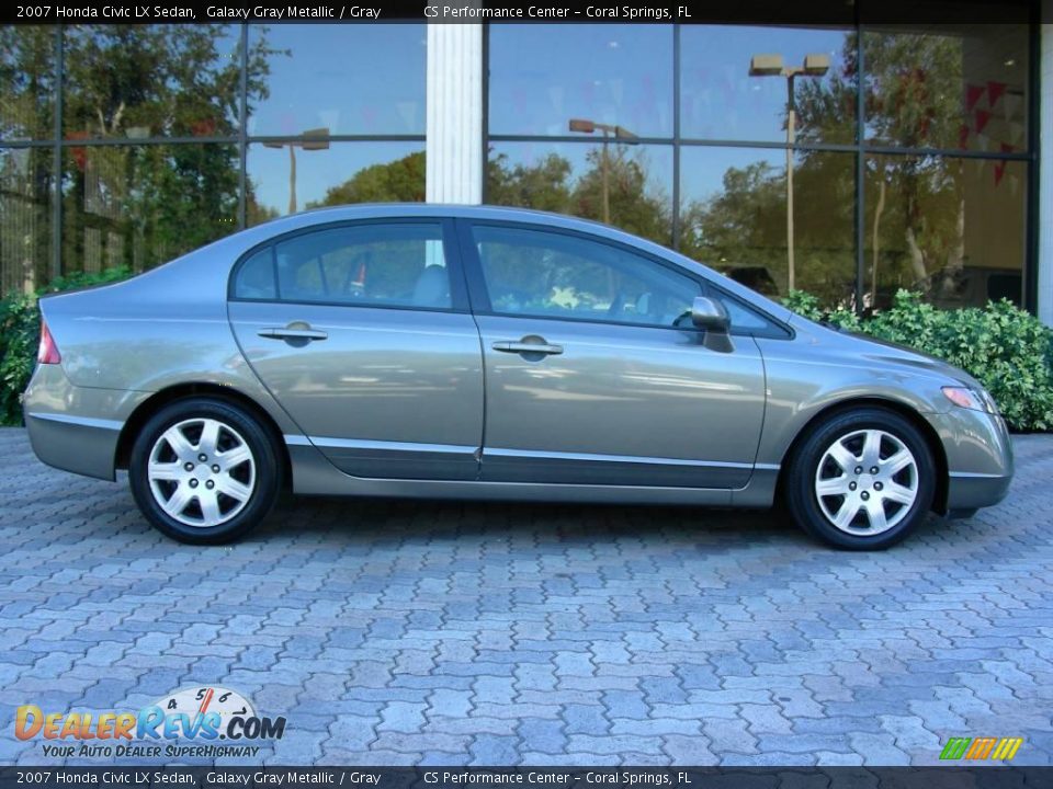 2007 Honda Civic LX Sedan Galaxy Gray Metallic / Gray Photo #2