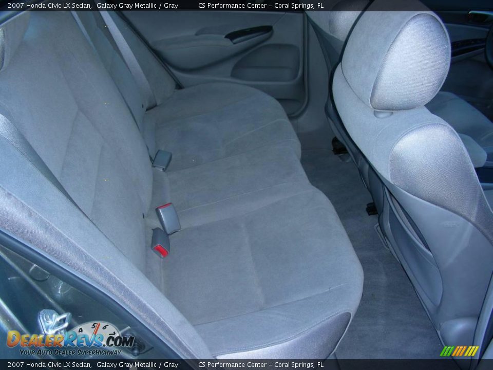 2007 Honda Civic LX Sedan Galaxy Gray Metallic / Gray Photo #13