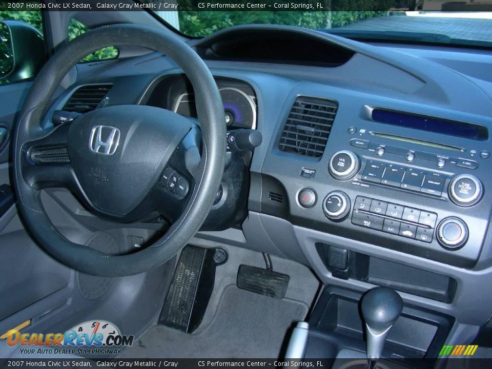 2007 Honda Civic LX Sedan Galaxy Gray Metallic / Gray Photo #16