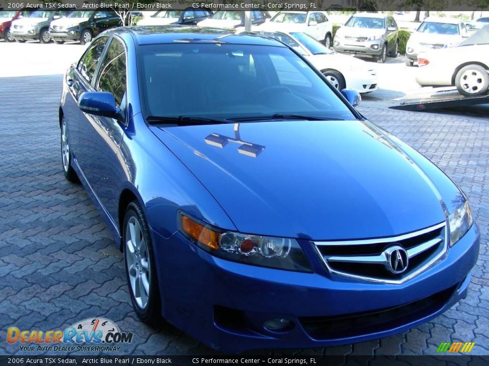 2006 Acura TSX Sedan Arctic Blue Pearl / Ebony Black Photo #3