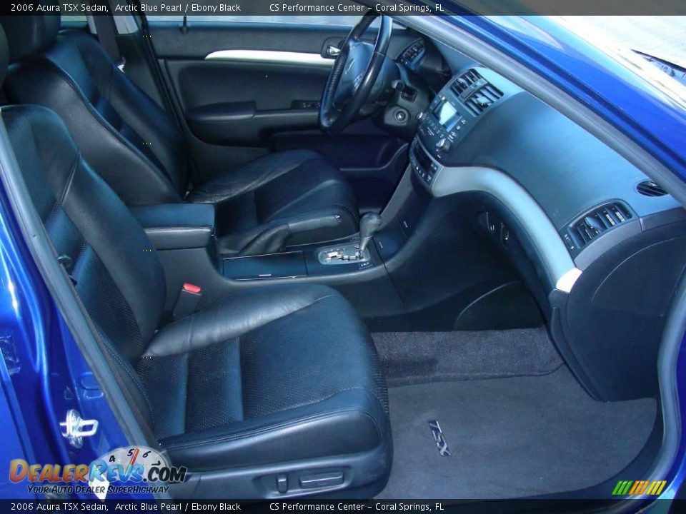2006 Acura TSX Sedan Arctic Blue Pearl / Ebony Black Photo #12