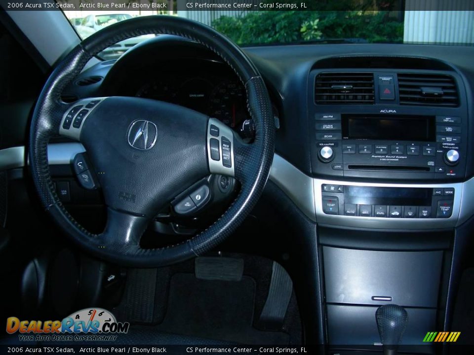 2006 Acura TSX Sedan Arctic Blue Pearl / Ebony Black Photo #16