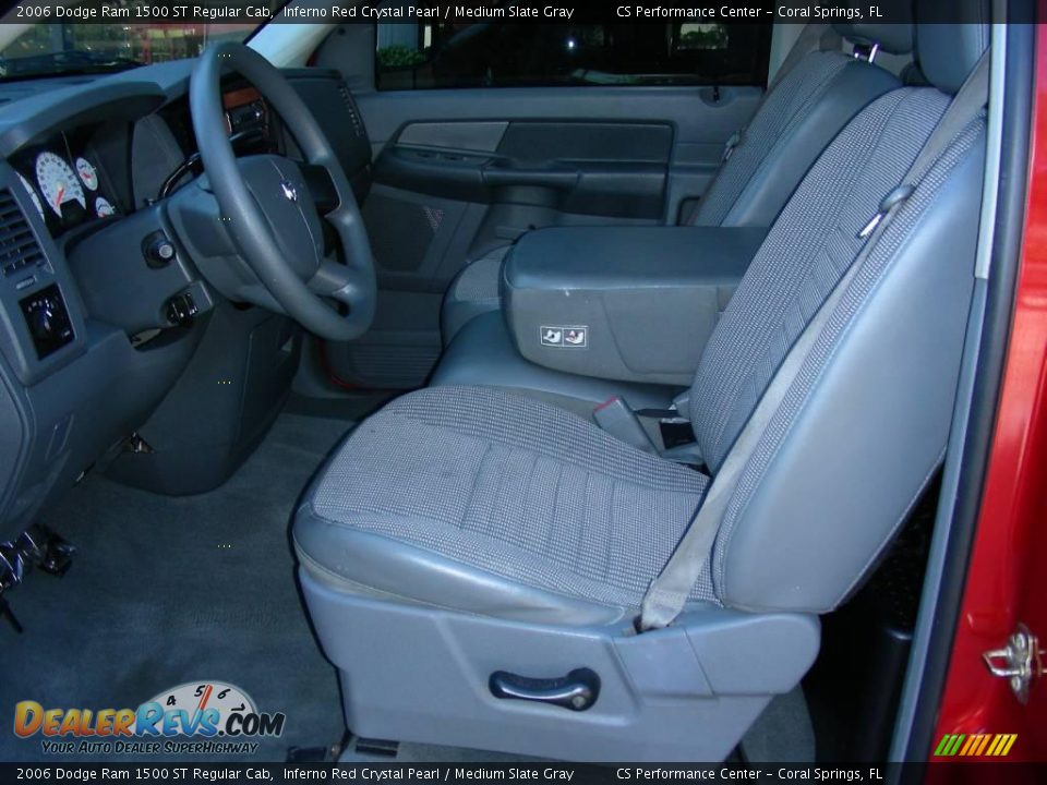 2006 Dodge Ram 1500 ST Regular Cab Inferno Red Crystal Pearl / Medium Slate Gray Photo #14