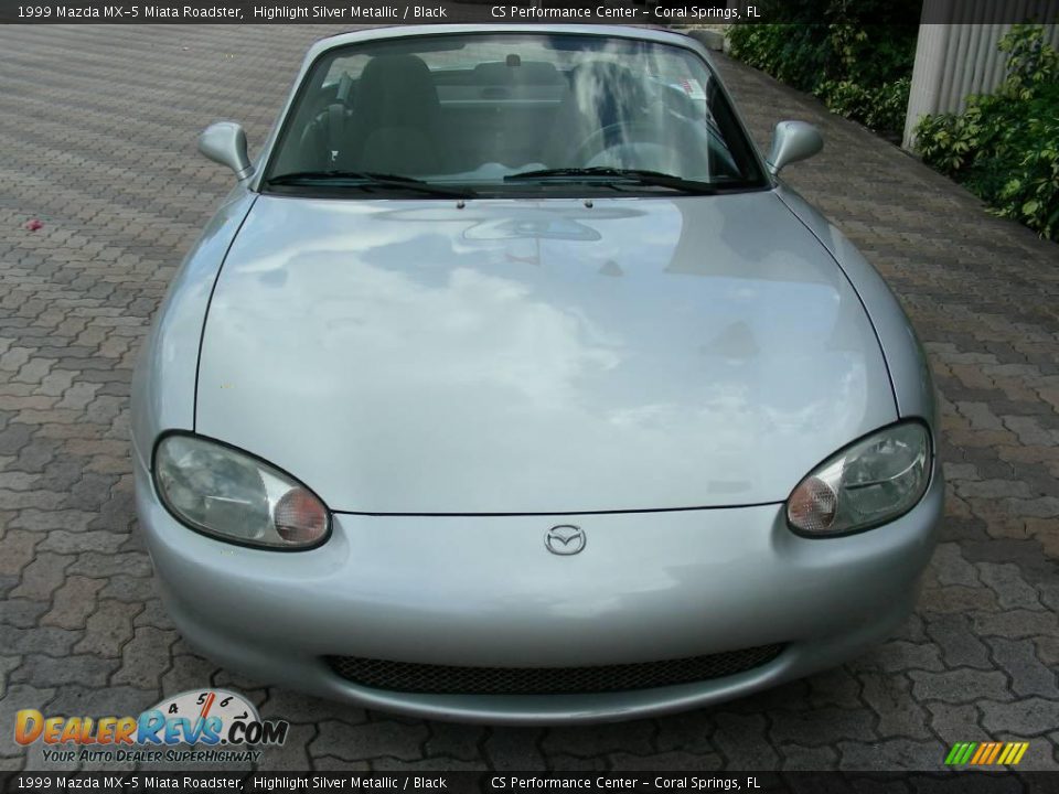 1999 Mazda MX-5 Miata Roadster Highlight Silver Metallic / Black Photo #5