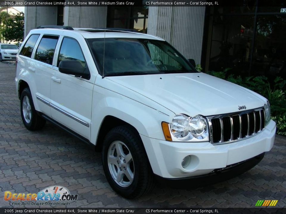 2005 Jeep Grand Cherokee Limited 4x4 Stone White / Medium Slate Gray Photo #3