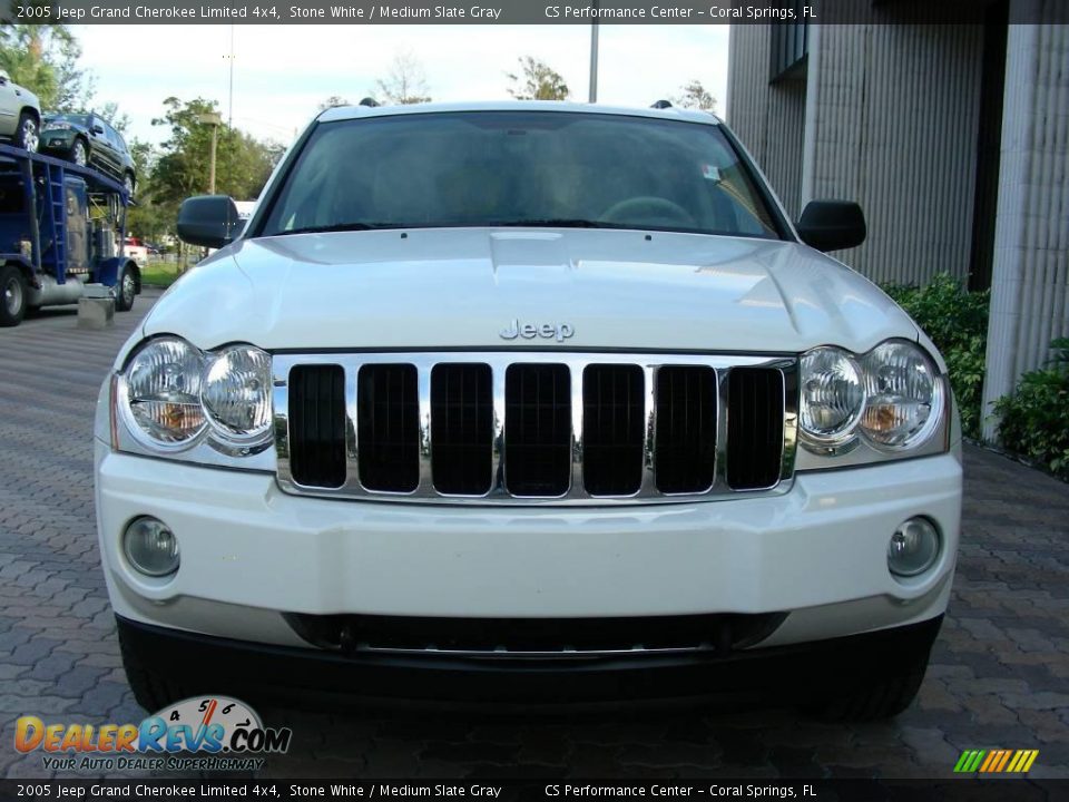 2005 Jeep Grand Cherokee Limited 4x4 Stone White / Medium Slate Gray Photo #5
