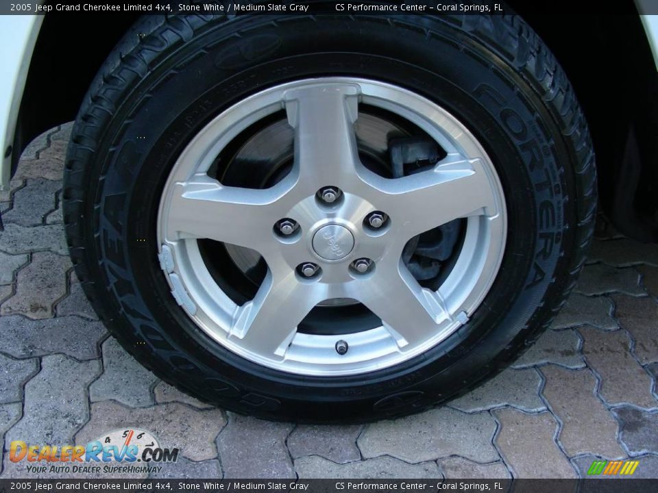 2005 Jeep Grand Cherokee Limited 4x4 Stone White / Medium Slate Gray Photo #11