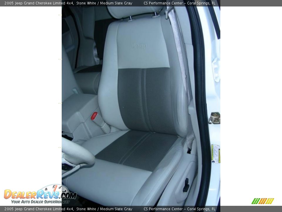 2005 Jeep Grand Cherokee Limited 4x4 Stone White / Medium Slate Gray Photo #13