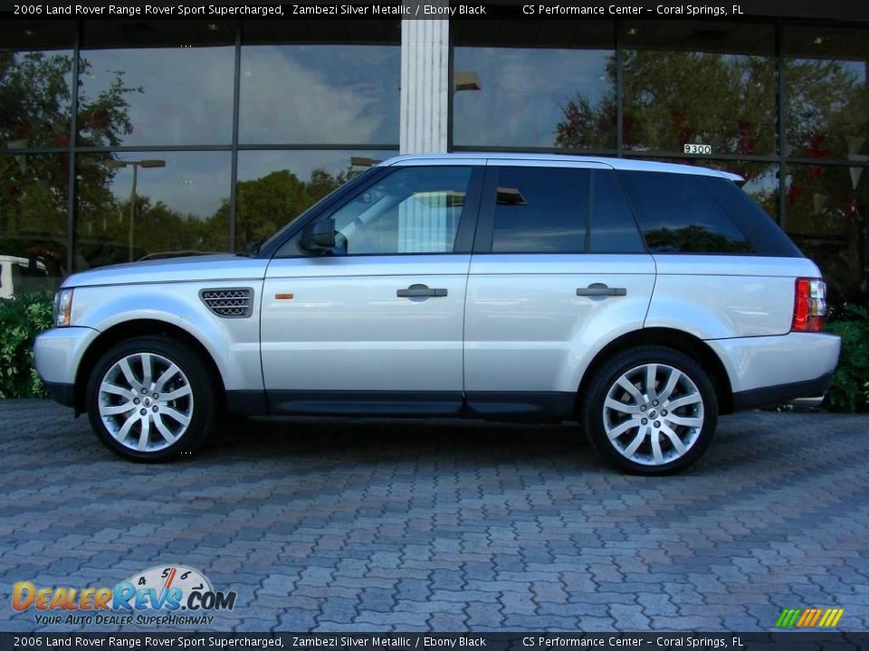 2006 Land Rover Range Rover Sport Supercharged Zambezi Silver Metallic / Ebony Black Photo #2