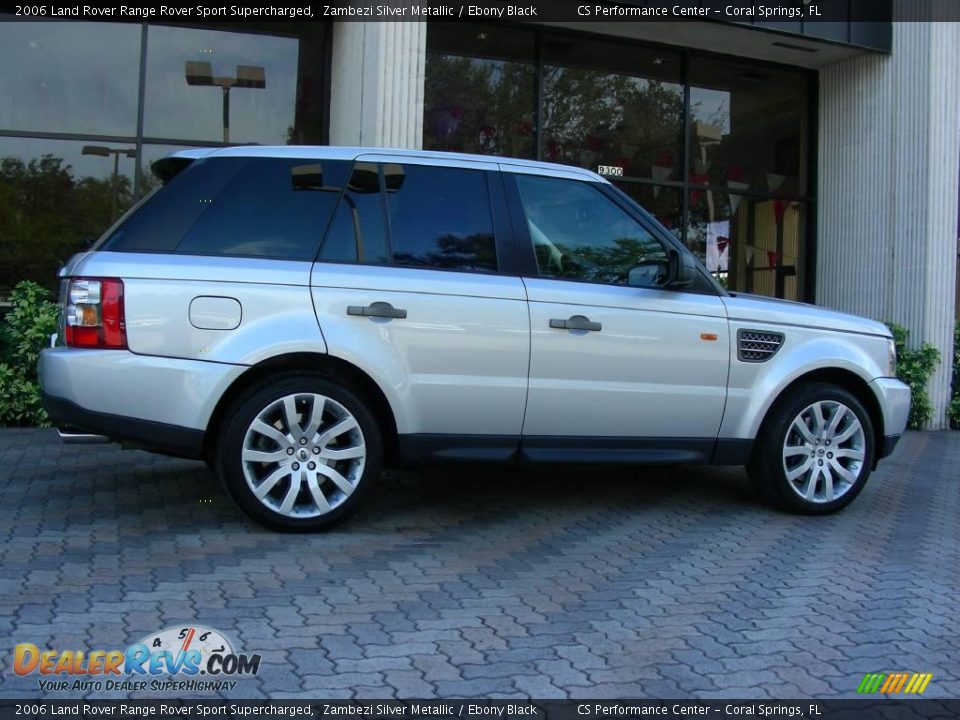 2006 Land Rover Range Rover Sport Supercharged Zambezi Silver Metallic / Ebony Black Photo #4