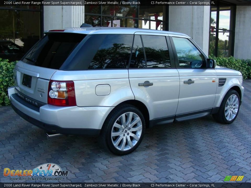 2006 Land Rover Range Rover Sport Supercharged Zambezi Silver Metallic / Ebony Black Photo #5