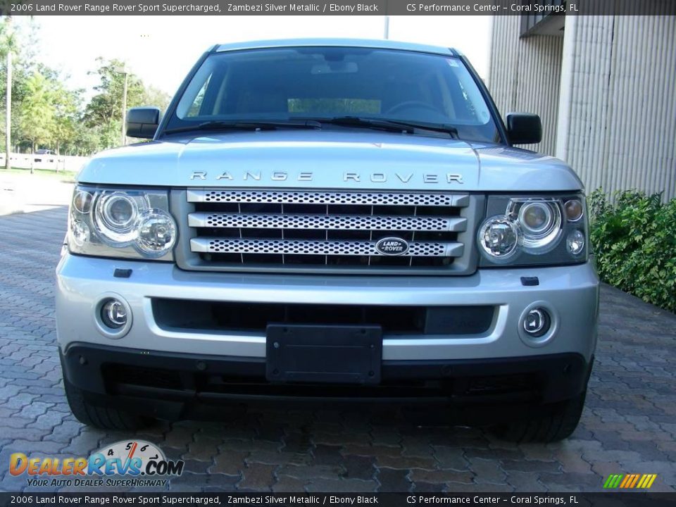 2006 Land Rover Range Rover Sport Supercharged Zambezi Silver Metallic / Ebony Black Photo #7