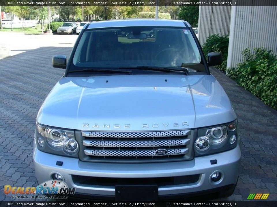 2006 Land Rover Range Rover Sport Supercharged Zambezi Silver Metallic / Ebony Black Photo #8