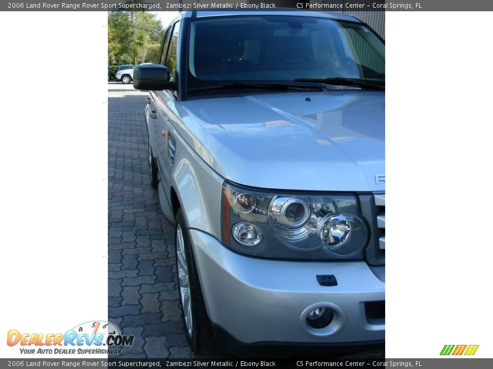 2006 Land Rover Range Rover Sport Supercharged Zambezi Silver Metallic / Ebony Black Photo #9