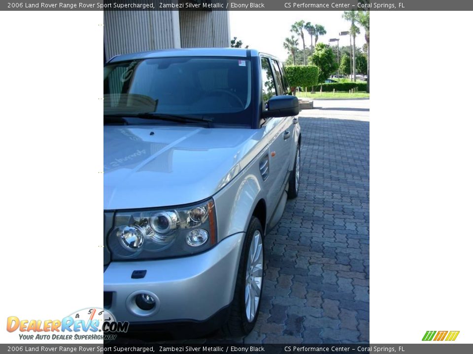 2006 Land Rover Range Rover Sport Supercharged Zambezi Silver Metallic / Ebony Black Photo #10