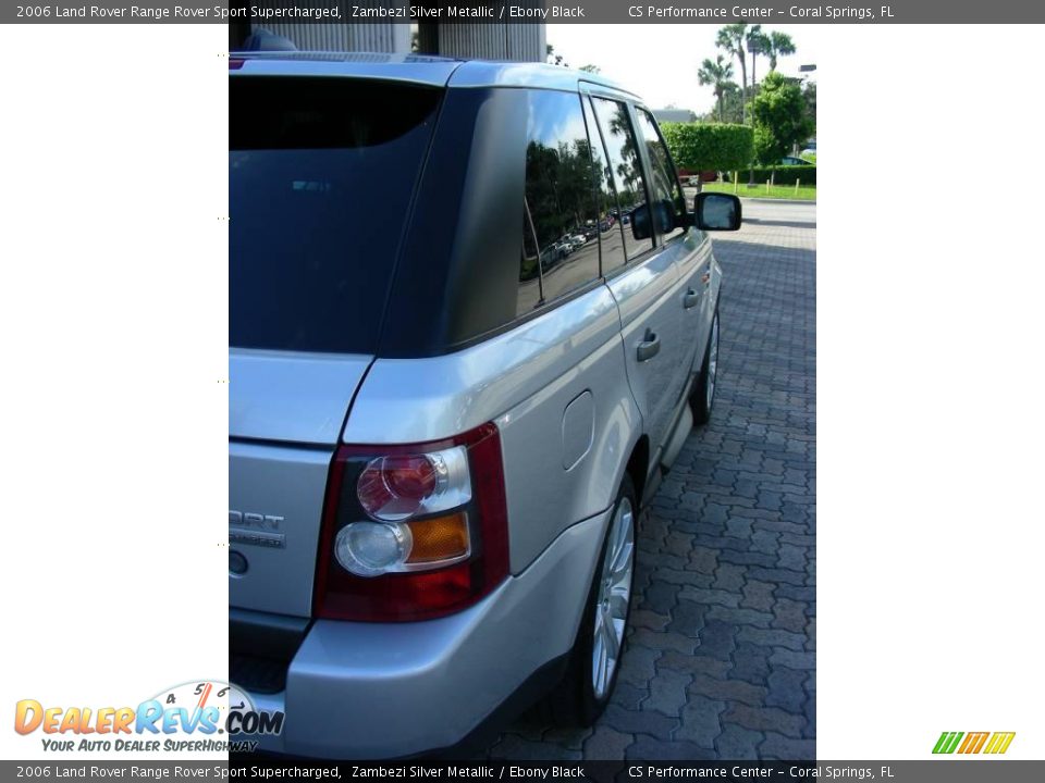 2006 Land Rover Range Rover Sport Supercharged Zambezi Silver Metallic / Ebony Black Photo #11