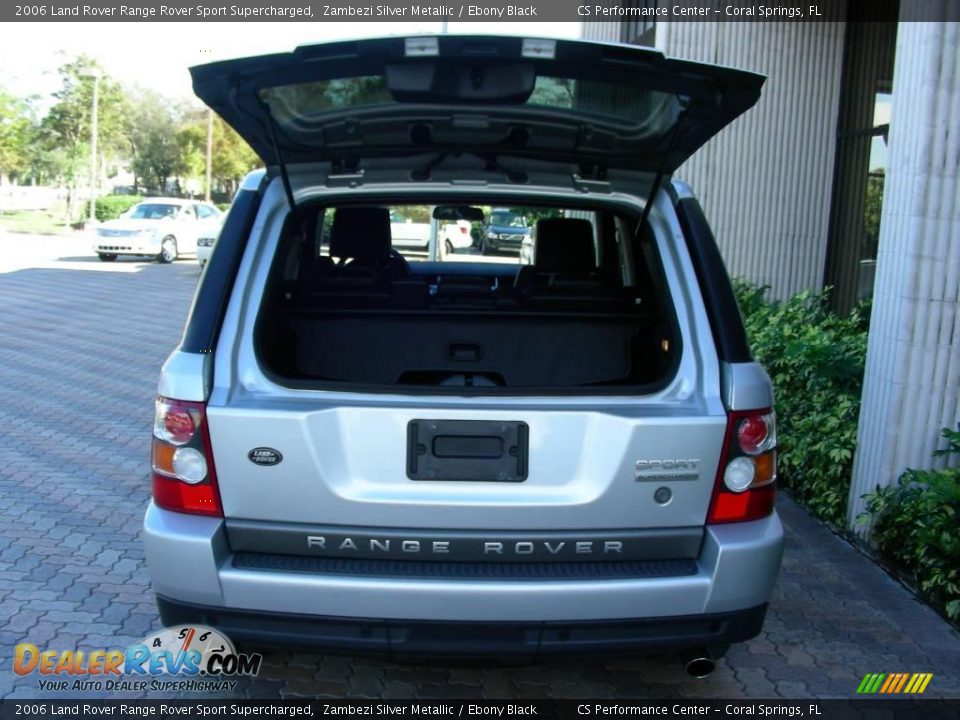 2006 Land Rover Range Rover Sport Supercharged Zambezi Silver Metallic / Ebony Black Photo #15