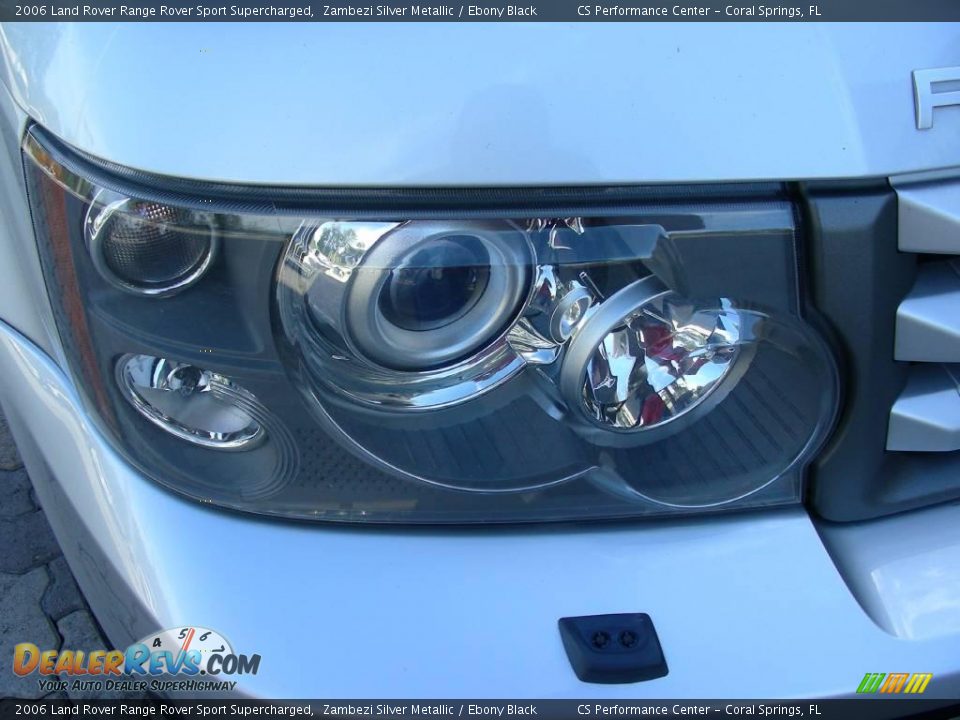 2006 Land Rover Range Rover Sport Supercharged Zambezi Silver Metallic / Ebony Black Photo #17