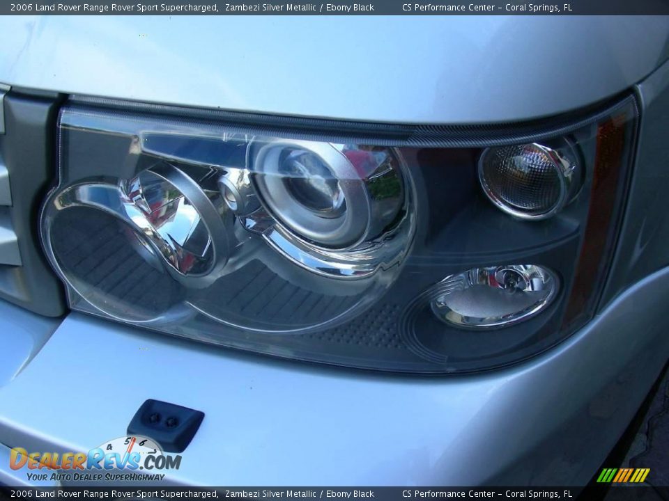 2006 Land Rover Range Rover Sport Supercharged Zambezi Silver Metallic / Ebony Black Photo #18