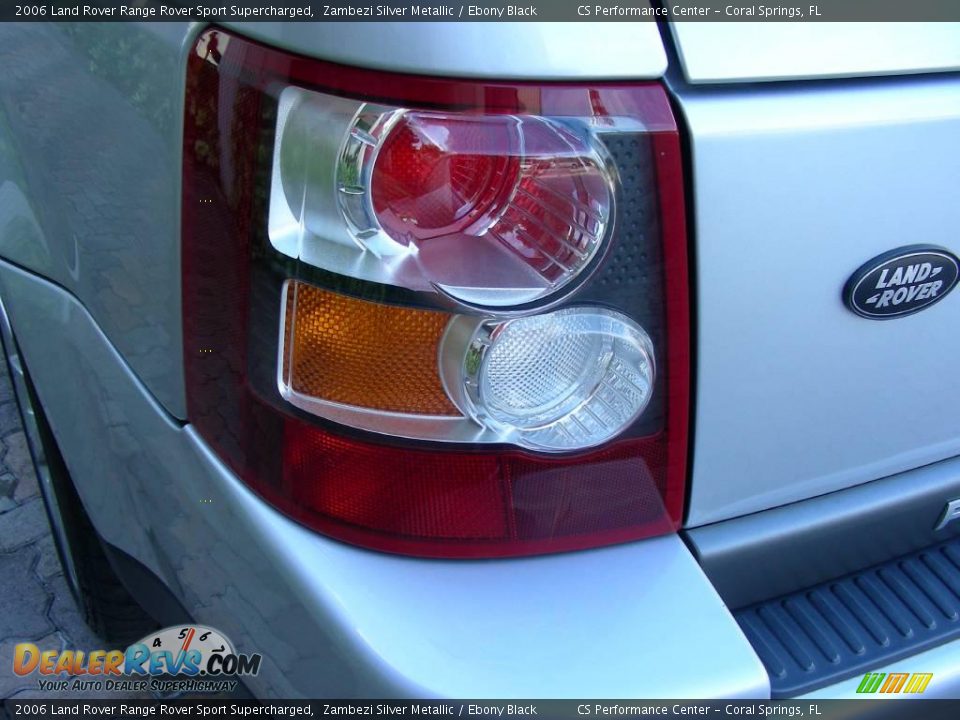 2006 Land Rover Range Rover Sport Supercharged Zambezi Silver Metallic / Ebony Black Photo #19