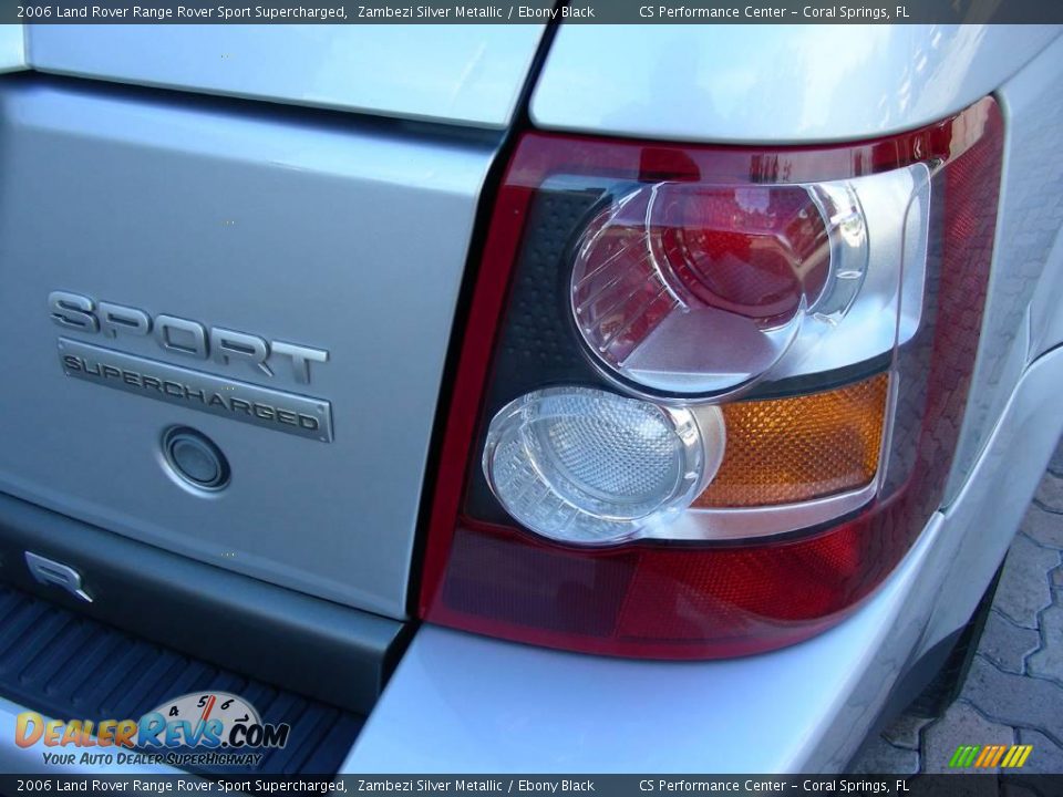 2006 Land Rover Range Rover Sport Supercharged Zambezi Silver Metallic / Ebony Black Photo #20