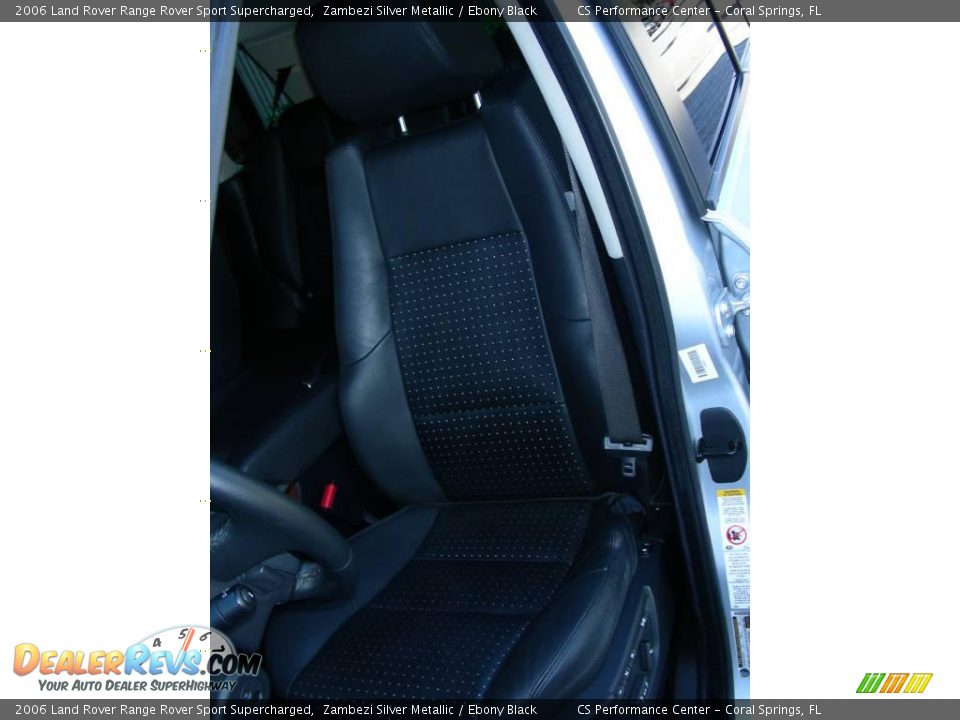 2006 Land Rover Range Rover Sport Supercharged Zambezi Silver Metallic / Ebony Black Photo #22