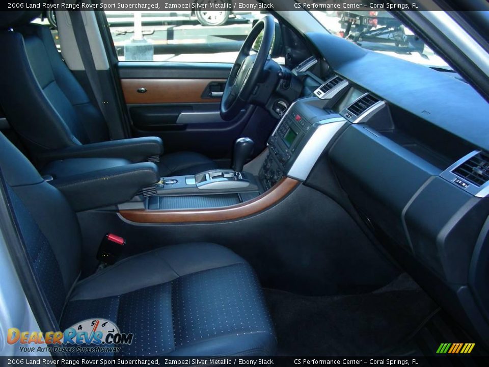 2006 Land Rover Range Rover Sport Supercharged Zambezi Silver Metallic / Ebony Black Photo #23