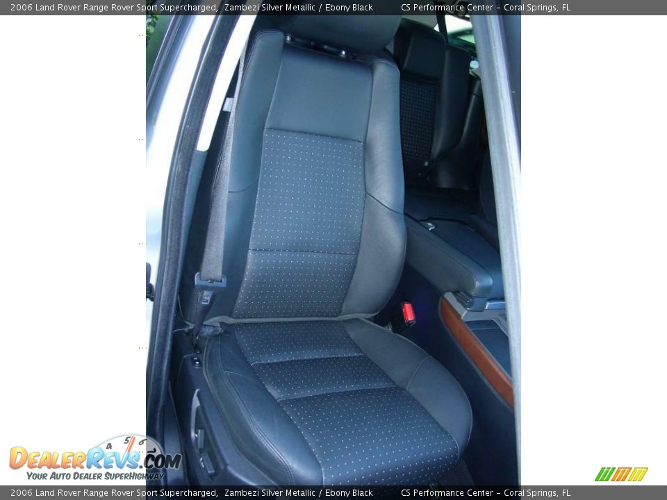 2006 Land Rover Range Rover Sport Supercharged Zambezi Silver Metallic / Ebony Black Photo #24