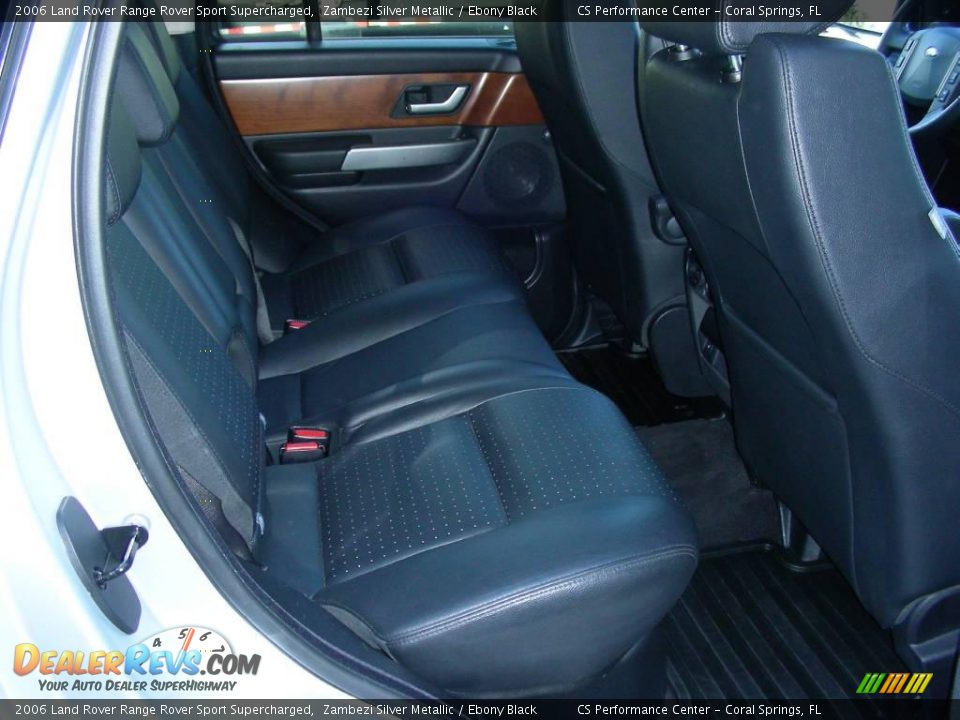2006 Land Rover Range Rover Sport Supercharged Zambezi Silver Metallic / Ebony Black Photo #26
