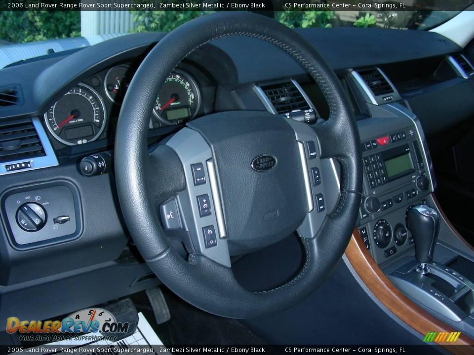 2006 Land Rover Range Rover Sport Supercharged Zambezi Silver Metallic / Ebony Black Photo #27
