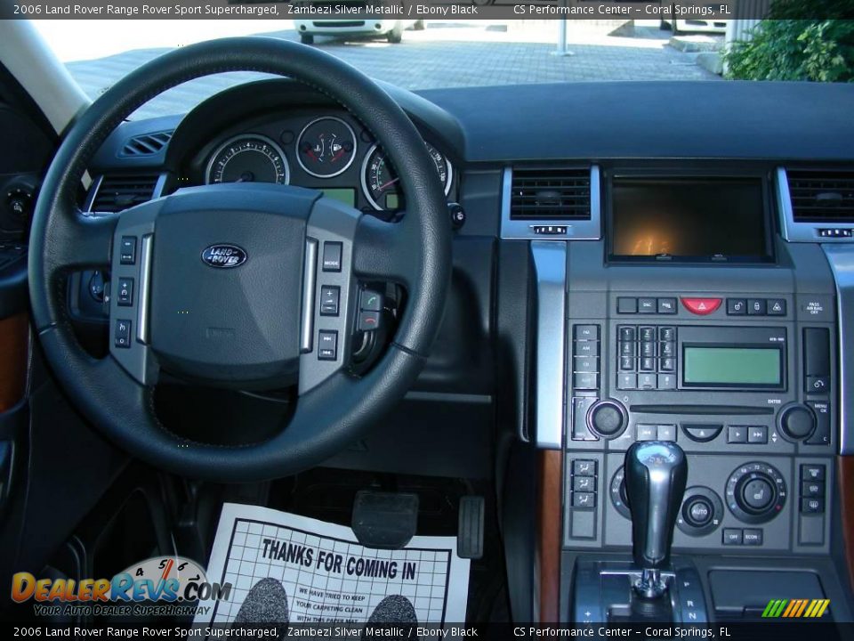2006 Land Rover Range Rover Sport Supercharged Zambezi Silver Metallic / Ebony Black Photo #28
