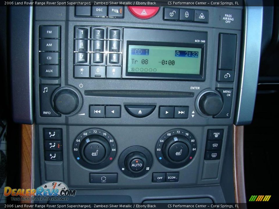 2006 Land Rover Range Rover Sport Supercharged Zambezi Silver Metallic / Ebony Black Photo #31