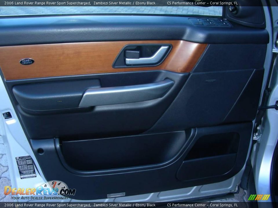 2006 Land Rover Range Rover Sport Supercharged Zambezi Silver Metallic / Ebony Black Photo #32