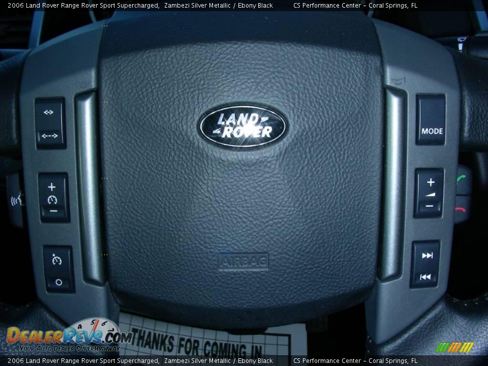 2006 Land Rover Range Rover Sport Supercharged Zambezi Silver Metallic / Ebony Black Photo #33