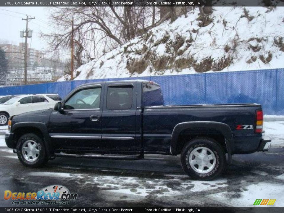 2005 GMC Sierra 1500 SLT Extended Cab 4x4 Onyx Black / Dark Pewter Photo #2