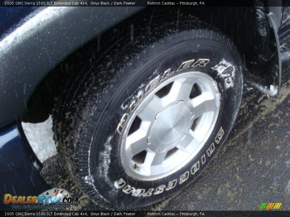 2005 GMC Sierra 1500 SLT Extended Cab 4x4 Onyx Black / Dark Pewter Photo #9