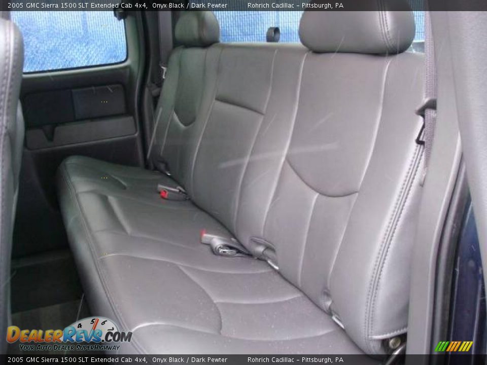 2005 GMC Sierra 1500 SLT Extended Cab 4x4 Onyx Black / Dark Pewter Photo #11