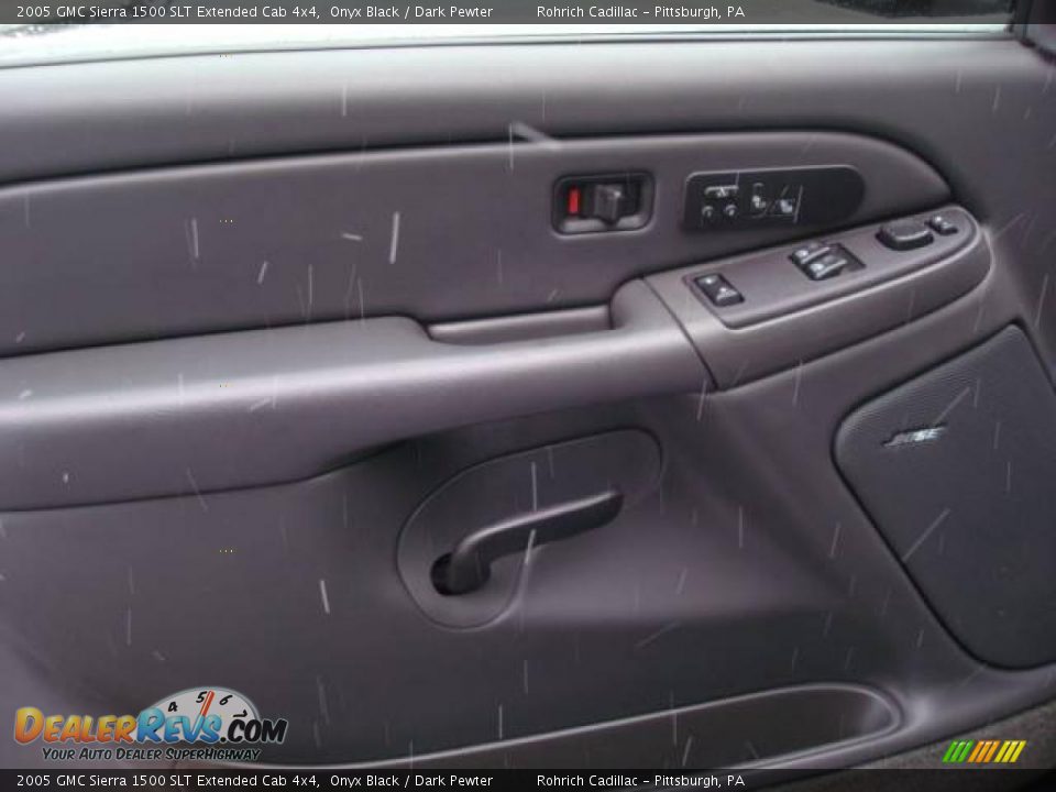 2005 GMC Sierra 1500 SLT Extended Cab 4x4 Onyx Black / Dark Pewter Photo #14