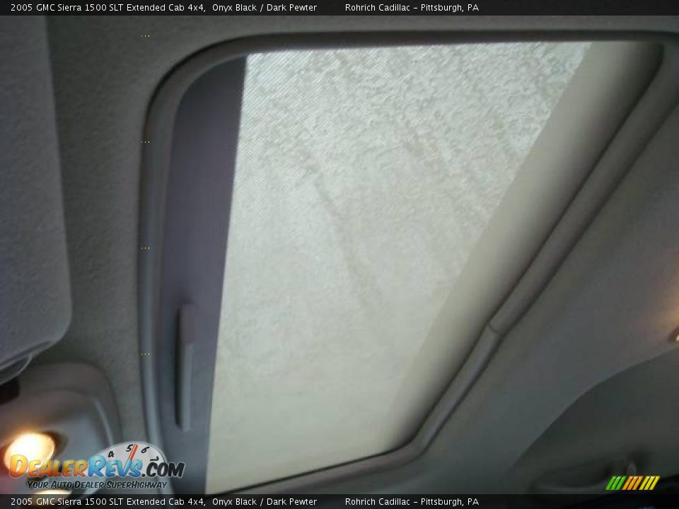 2005 GMC Sierra 1500 SLT Extended Cab 4x4 Onyx Black / Dark Pewter Photo #16